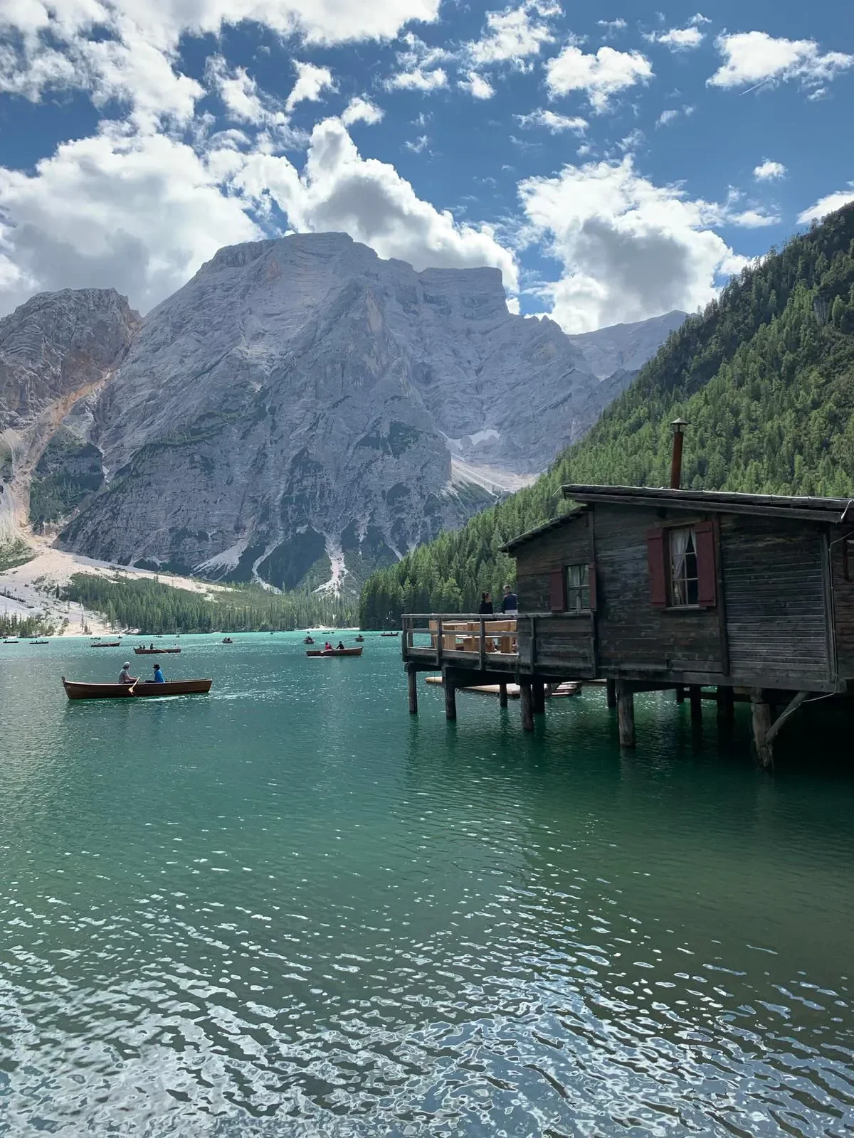 Lake Braies (Lago di Braies), South Tyrol, Dolomites, Italy.