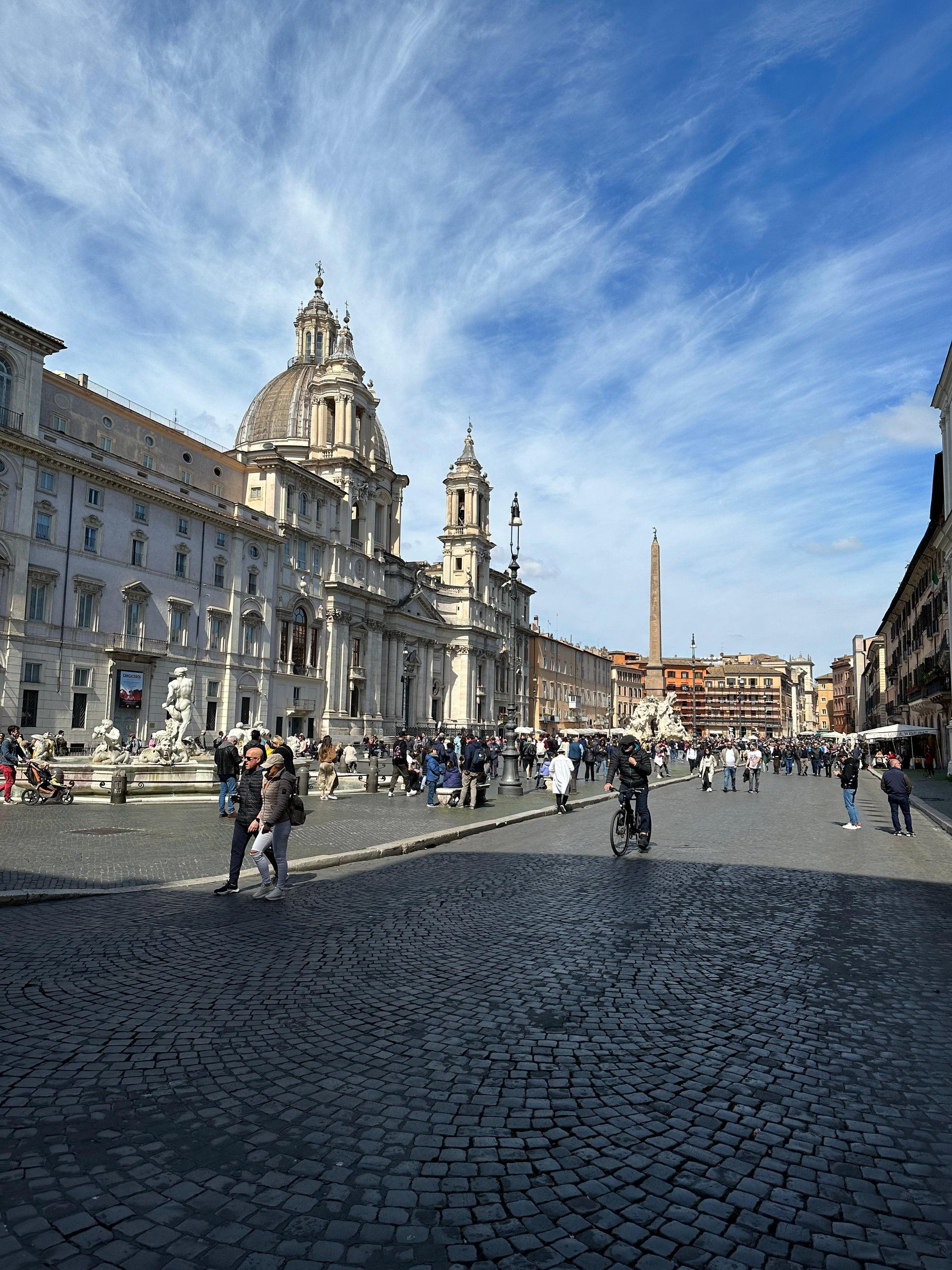 Piazza Navona in Rome with its fountain, obelisk and baroque church