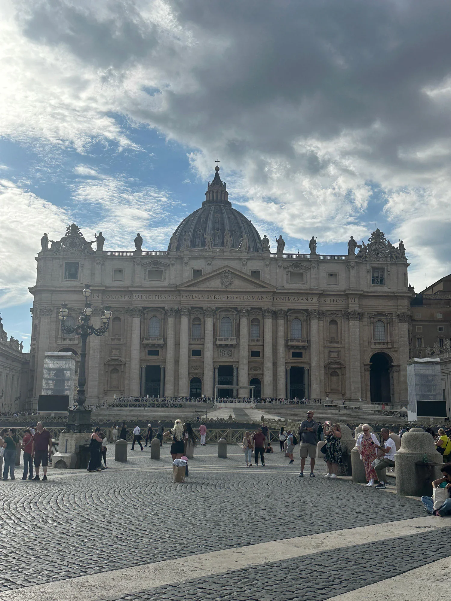 Saint Peter's Basilica and its square early in the morning